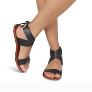 NWOT Beek Black Leather Sandals